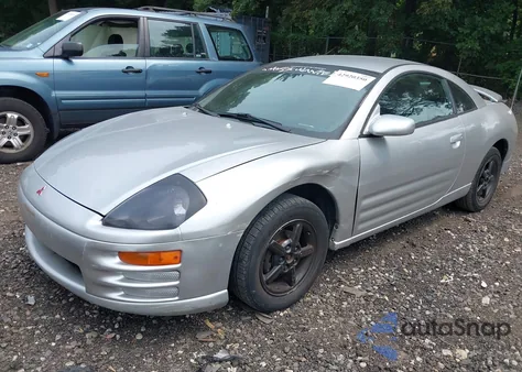 2000 Mitsubishi Eclipse Rs из США, поврежденный, VIN 4A3AC34G5YE032250